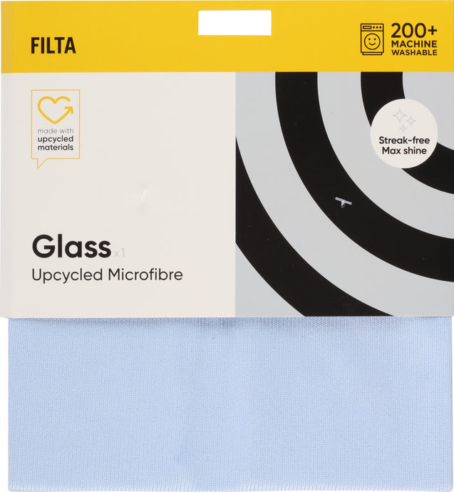 FILTA UPCYCLED MICROFIBRE CLOTH - GLASS - AQUA