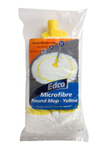 Load image into Gallery viewer, EDCO MICROFIBRE ROUND MOP HEAD YELLOW - 350G/27CM