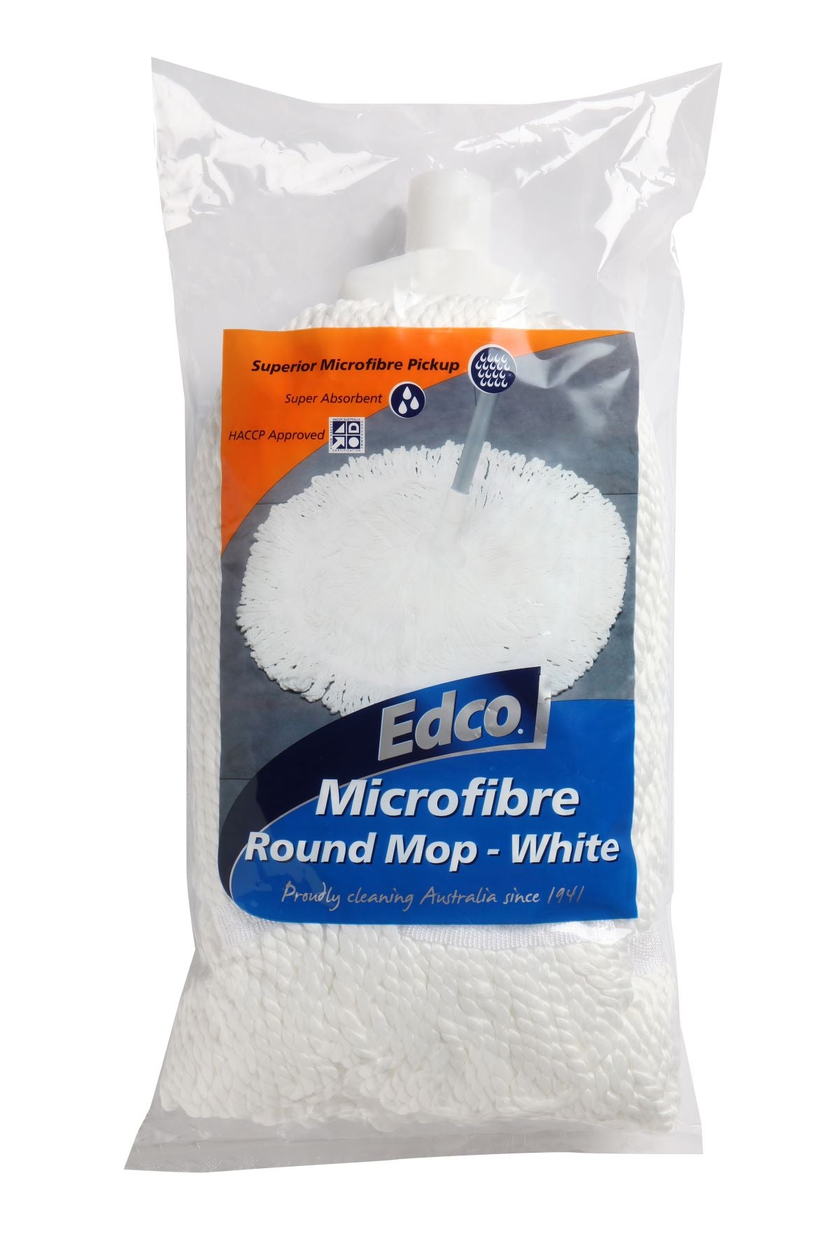 EDCO MICROFIBRE ROUND MOP HEAD WHITE - 350G/27CM