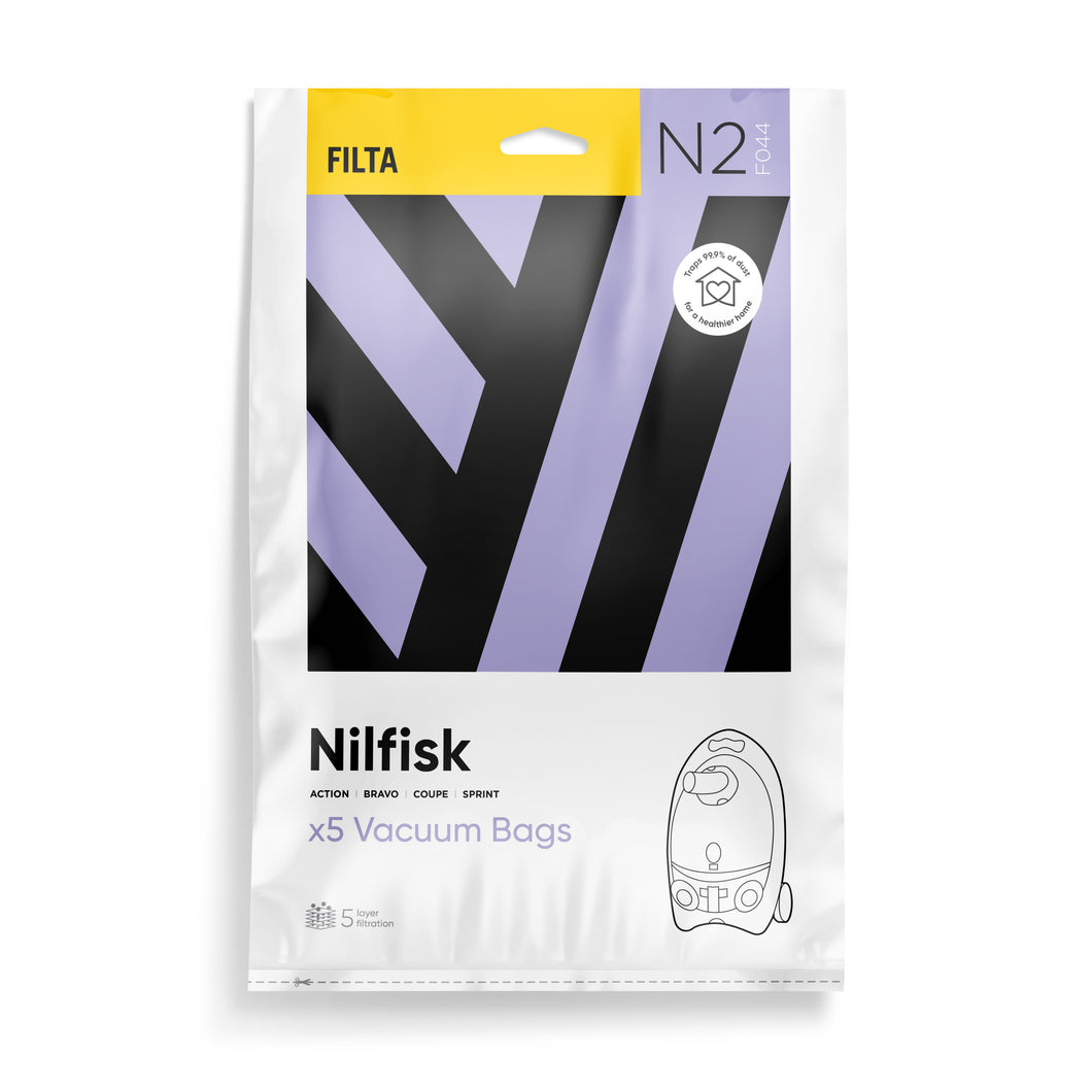N2 - FILTA NILFISK SPRINT SMS MULTI LAYERED VACUUM BAGS 5 PK
