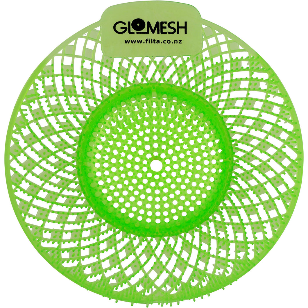 GLOMESH Spiral Biological Urinal Screen with Anti Splash - Cucumber