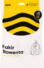 Load image into Gallery viewer, FILTA ROWENTA SMS MULTI LAYERED VACUUM CLEANER BAGS 5 PACK (F047)