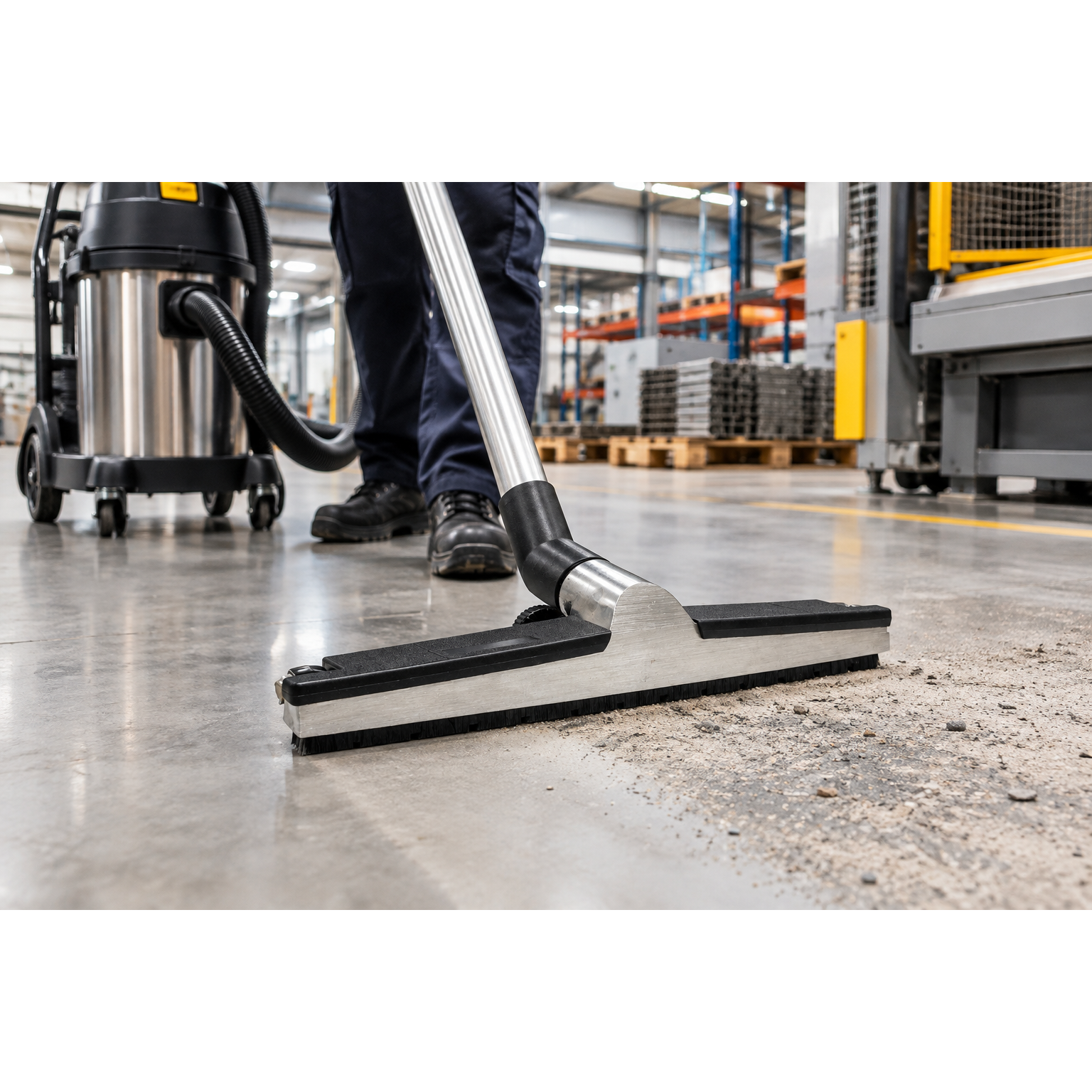 WESSEL WERK GRD450 BRUSH FLOOR TOOL 35MM X 450MM WIDE - ALUMINIUM/BLACK