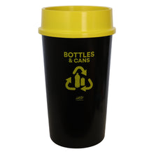 Load image into Gallery viewer, SABCO RECYCLING STATION 60LT BIN - WITH YELLOW LID ( BOTTLES &amp; CANS )