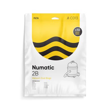 FILTA NUMATIC 2B SMS MULTI LAYERED VACUUM CLEANER BAGS 10 PACK (C013)