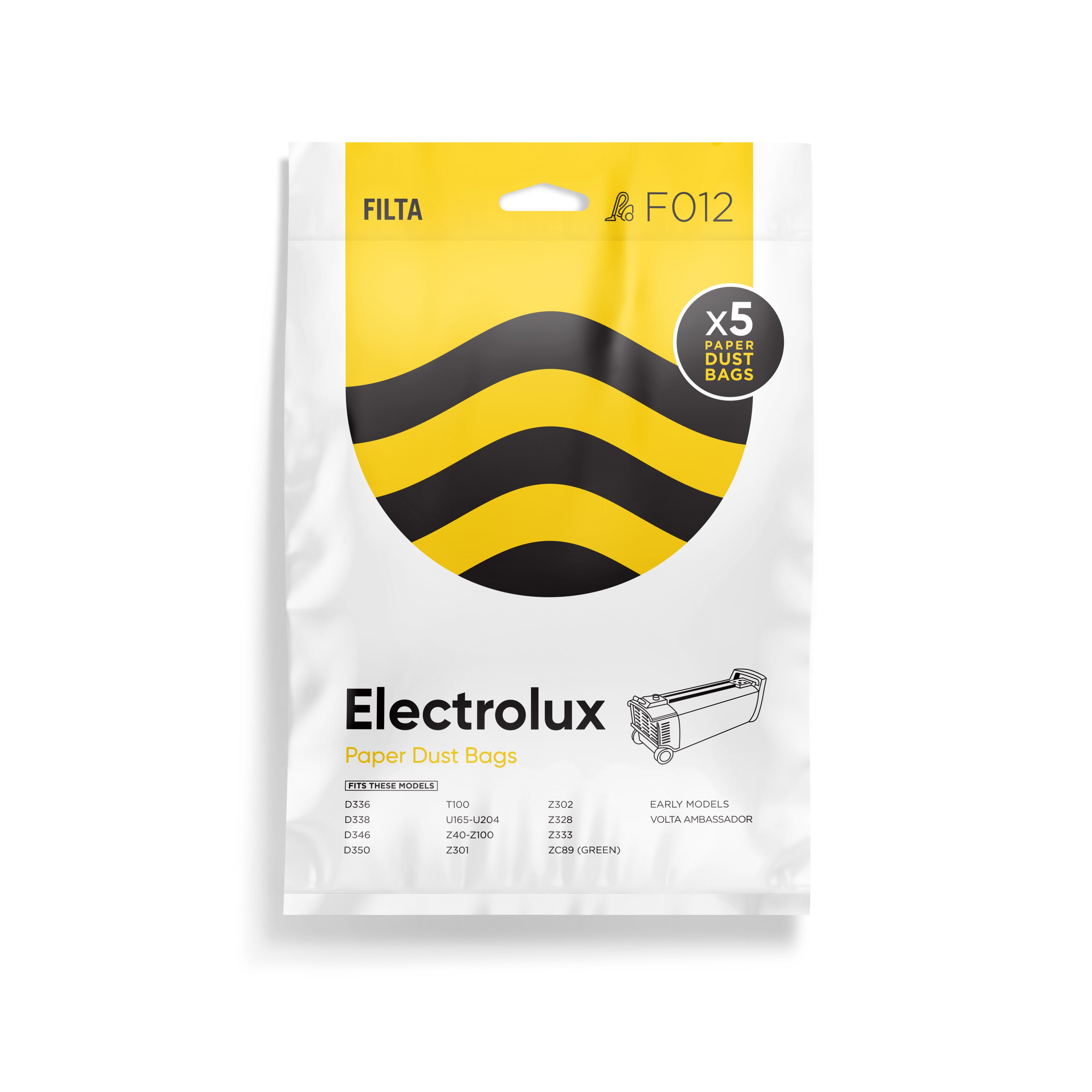 FILTA ELECTROLUX Z302 SMS MULTI LAYERED VACUUM CLEANER BAGS 5 PACK (F012)
