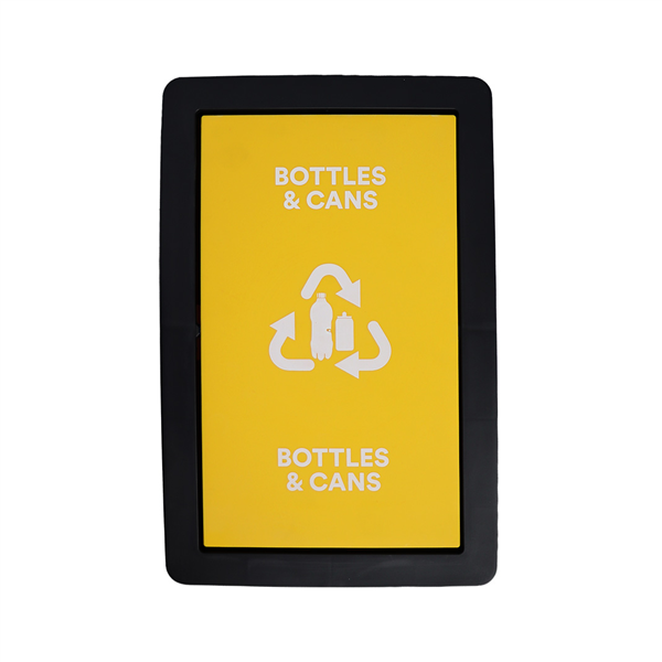 SABCO RECYCLING STATION 40LT BIN - WITH YELLOW LID ( BOTTLES & CANS )