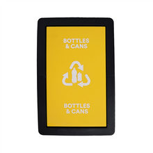 Load image into Gallery viewer, SABCO RECYCLING STATION 40LT BIN - WITH YELLOW LID ( BOTTLES &amp; CANS )