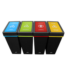 Load image into Gallery viewer, SABCO RECYCLING STATION 40LT BIN - WITH RED LID ( LANDFILL )