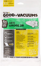 Load image into Gallery viewer, FILTA AEG GROBE 28 SMS MULTI LAYERED VACUUM CLEANER BAGS 5 PACK (F006)