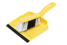 Load image into Gallery viewer, EDCO DUST PAN &amp; BRUSH SET - YELLOW
