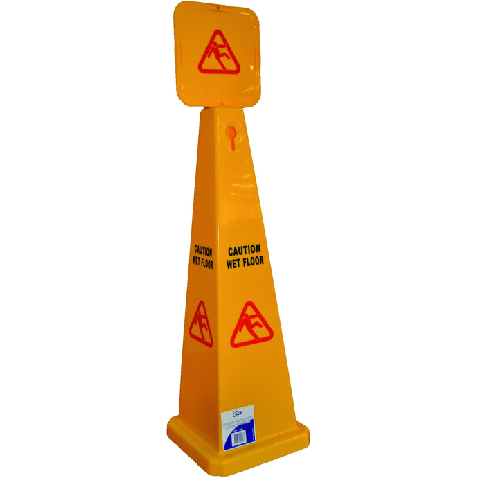 FILTA PYRAMID CAUTION WET FLOOR SIGN YELLOW 900MM