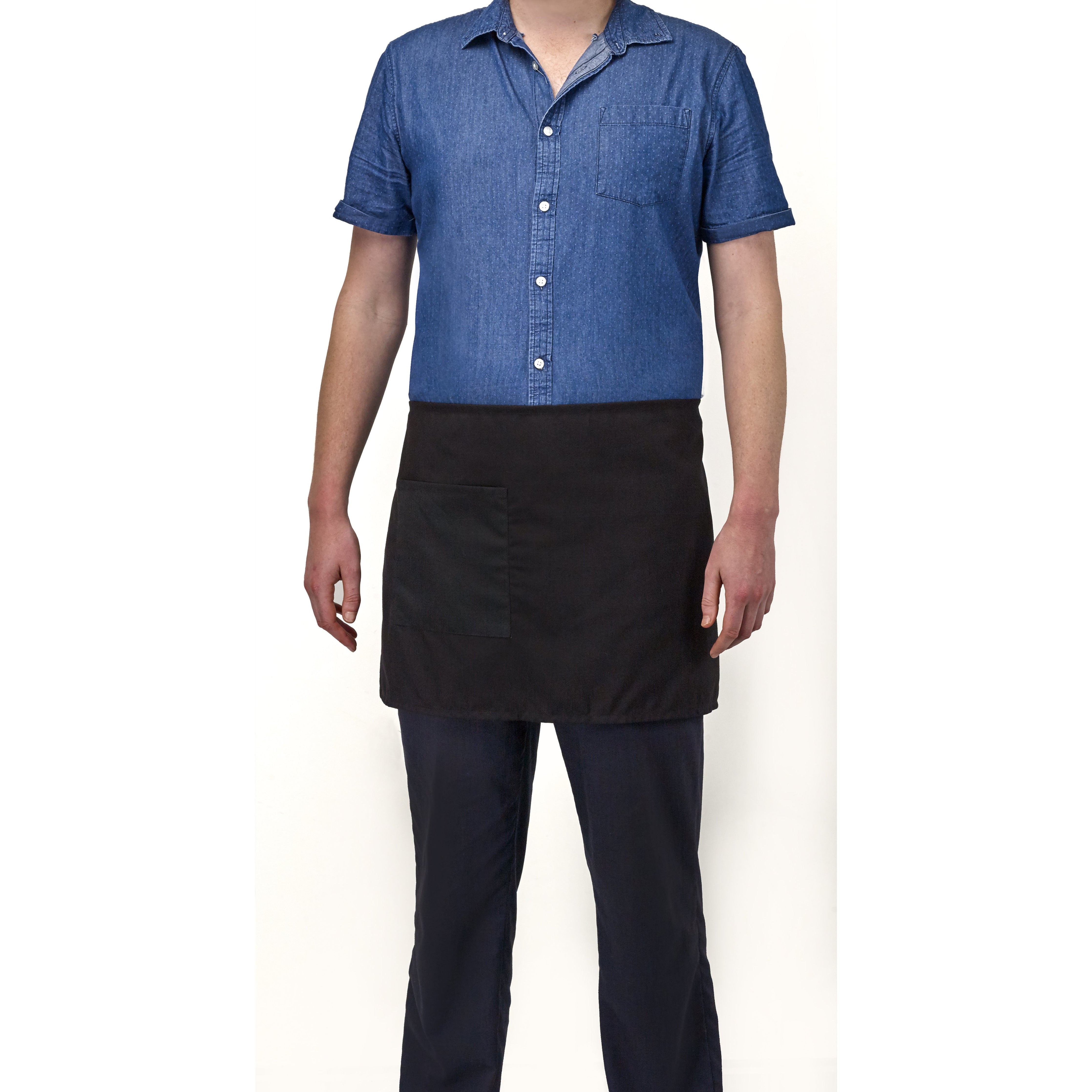 FILTA HALF LENGTH WAIST APRON WITH POCKET BLACK