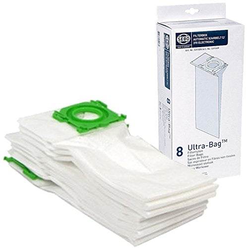 SEBO DOMESTIC UPRIGHT SMS MULTI LAYERED VACUUM CLEANER BAGS 8 PACK