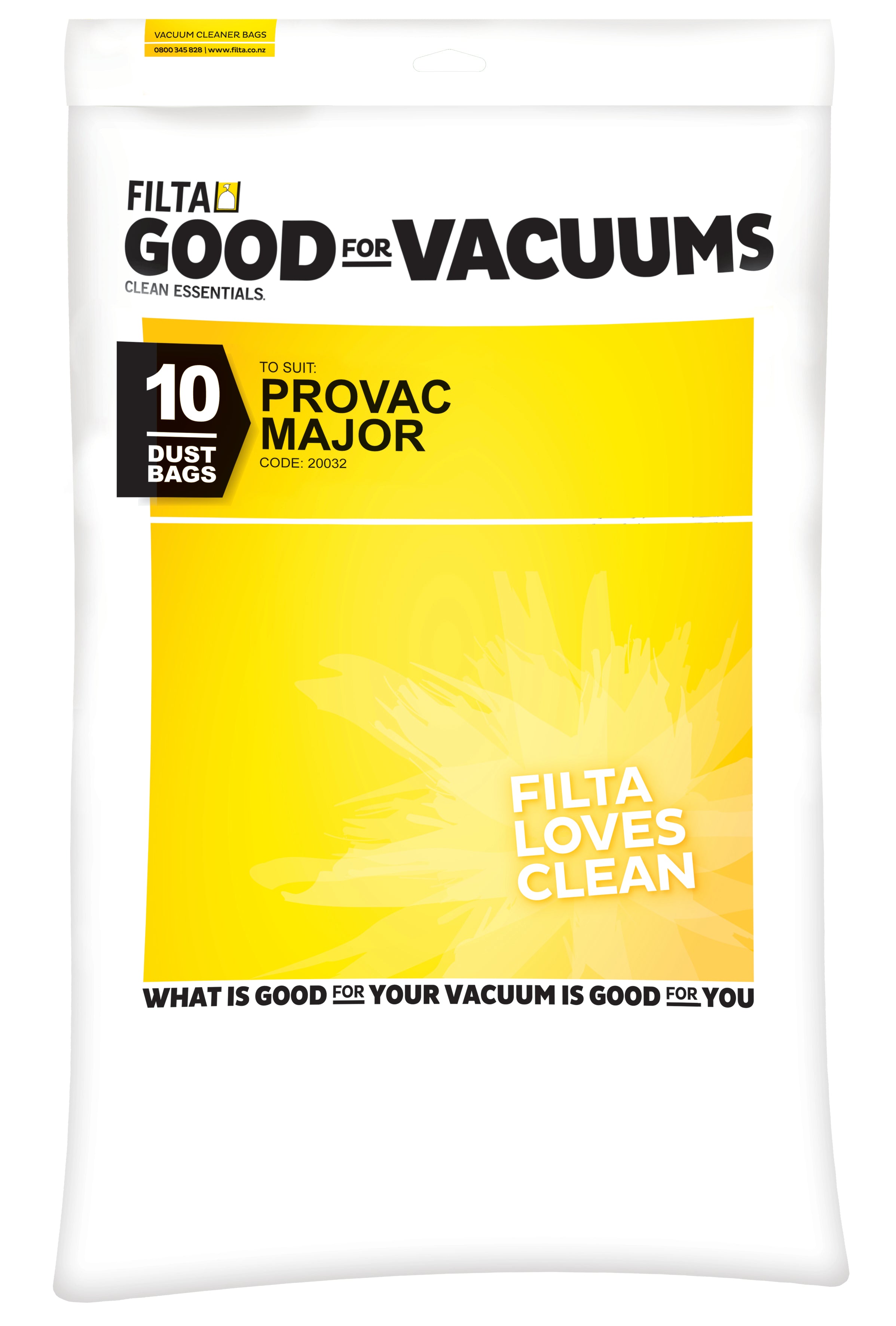 FILTA PROVAC MAJOR VACUUM CLEANER BAGS 10 PACK