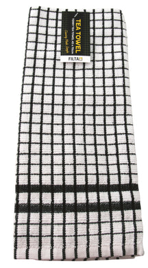 FILTA COTTON TEA TOWEL TERRY BLACK (45CM X 70CM)