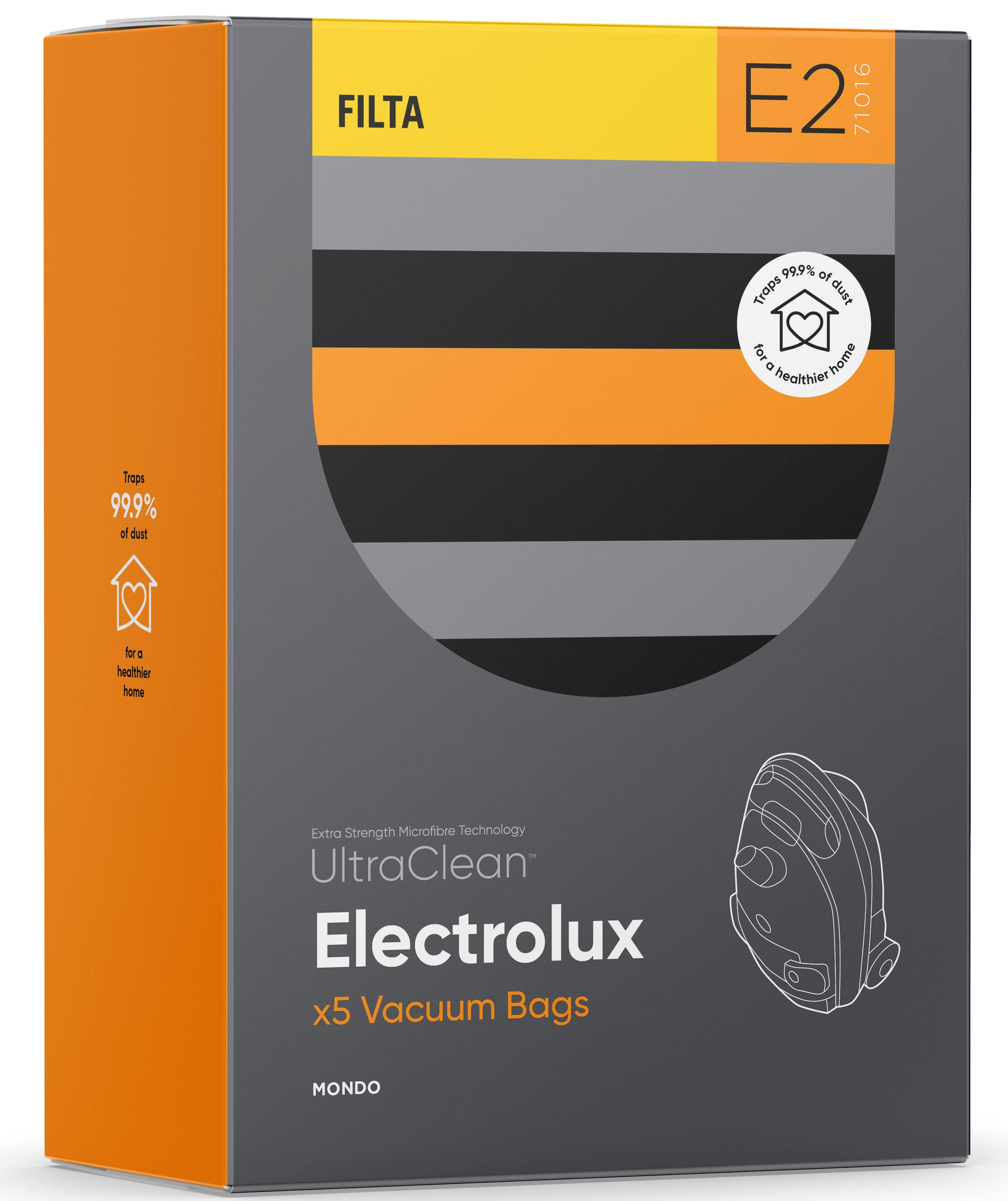 E2 - ULTRACLEAN ELECTROLUX MONDO SMS MULTI LAYERED VACUUM BAGS 5 PACK