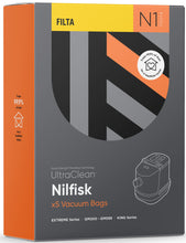 Load image into Gallery viewer, N1 - ULTRACLEAN NILFISK GM200-500 SMS MULTI LAYERED VACUUM BAGS 5 PACK