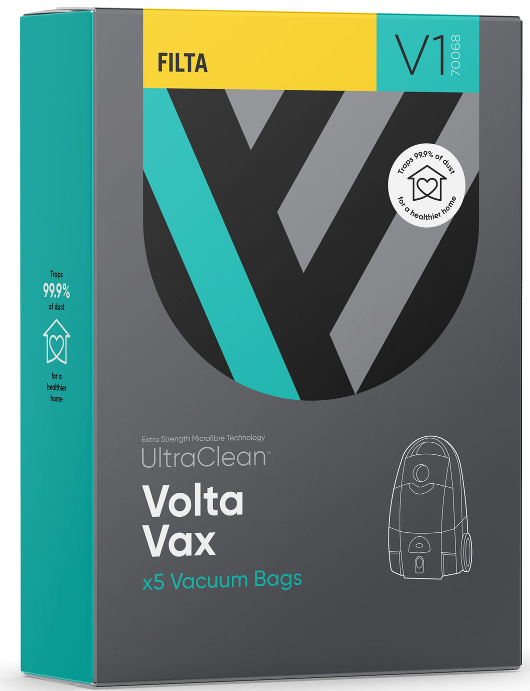 V1 - ULTRACLEAN VOLTA SMS MULTI LAYERED VACUUM BAGS 5 PACK