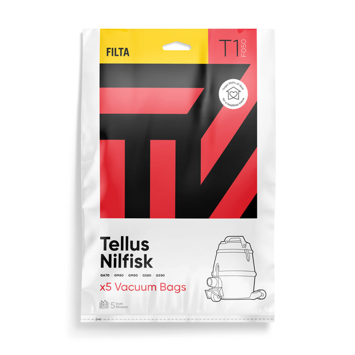 T1 - FILTA TELLUS GM80, GM90 SMS MULTI LAYERED VACUUM BAGS 5 PK