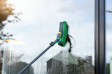 Load image into Gallery viewer, UNGER POWER BRUSH, BUMPER, SWIVEL FUNCTION, RINSE BAR 42CM - GREEN SPLICED BRISTLES